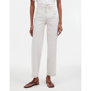 Madewell Light‎ Gray The Perfect Vintage Wide-Leg Crop Jean Size 31